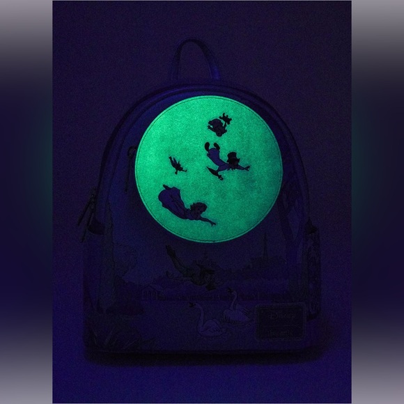 ? Loungefly x Disney Peter Pan Glow in the Dark Vegan Leather Mini Backpack main image 9